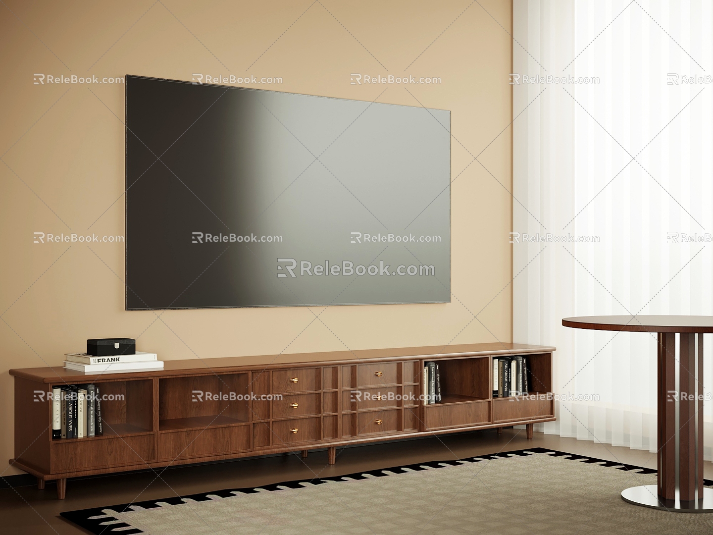 03 TV Cabinet Antique TV Cabinet TV 3d model