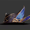 Ornate Purple Hat Design With Gold Blue Accents And Intricate Decorations