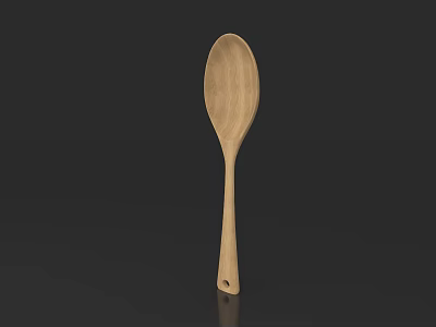 Natural Wooden Spoon Kitchen Utensil Set For Cooking And Serving 3d model