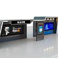 Public Information Display Station Featuring Multiple Interactive Screens And Digital Content 3d model