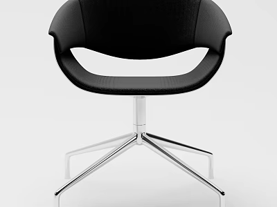 Modern Black Office Chair With Ergonomic Design And Metal Swivel Base 3d model