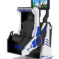 Futuristic VR Gaming Seat With Modern Design Blue White Color And Comfortable Features