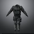Tactical Military Body Armor With Protective Plates And Utility Pockets
