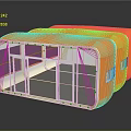 Orange and Gray Modular Station with LRI Logo and Entrance