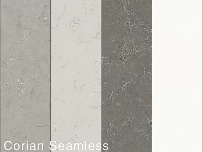 Corian Seamless Panels Featuring Light Gray White Dark Gray And Pure White Textures 3d model