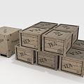 Modern Box Wooden Box 3d model