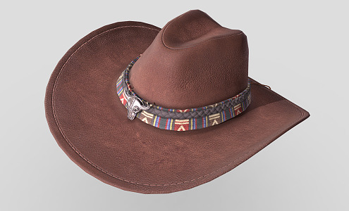 modern hat cowboy hat 3d model