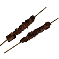 Grilled Beef Skewers Grill 3d model