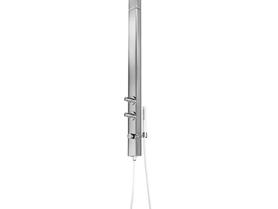 Modern Bathroom Shower Faucet With Stainless Steel Body And Handheld Sprayer 3d model