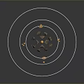Sun Moon Solar System Saturn Jupiter Mars Earth Pluto Neptune Venus celestial body 3d model
