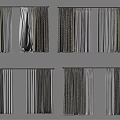 Modern Layered Curtains With Gray Fabric And Sheer Panels Design