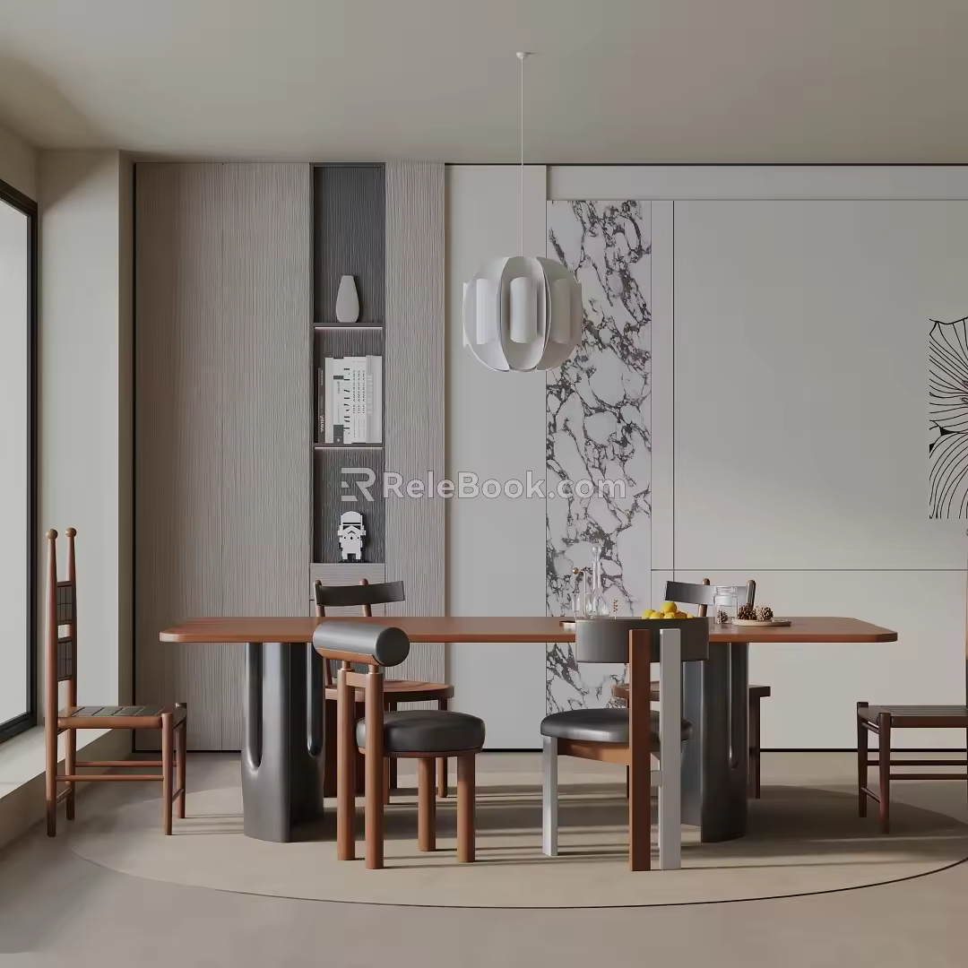 Modern table combination 3d model