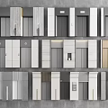 Various Modern Elevator Door Designs With Different Materials And Color Options 3d model