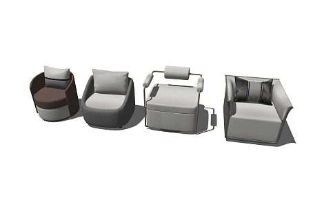 Modern single sofa 3d model