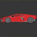 Red Sports Car With Sleek Aerodynamic Design And Black Alloy Wheels On Reflective Surface