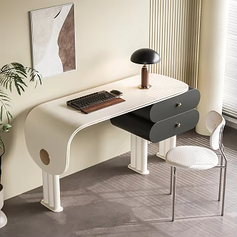 Modern Desk and Chair Desk and Chair Combination Desk Computer Desk Dressing Table Table Jewelry Ornaments 3d model