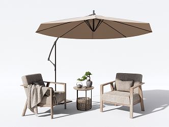 Modern Outdoor Table and Chair Outdoor Chair Leisure Chair Single Sofa 3d model