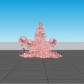 Pink Flower Tower Photo Check In Spot With Paper Flowers And Blue Sky