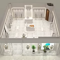 HONGYING Clothing Store Front With Glass Doors Mannequins Clothing Displays And Green Plants