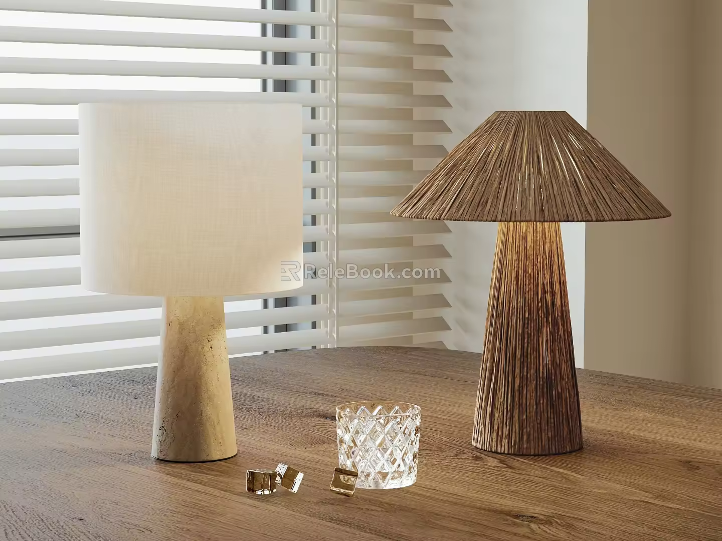 Quiet Table Lamp Cave Stone Table Lamp Living Room Table Lamp 3d model