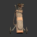 Portable Golf Bag with Wheels and Golf Clubs for Daily Use Sports Enthusiasts