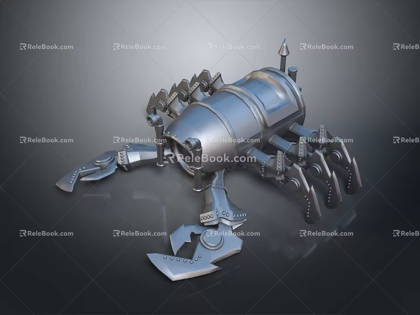 Robot Spider Robot Mecha Spider Science Fiction Spider Mechanical Spider Battery Spider Tower Defense 3d model
