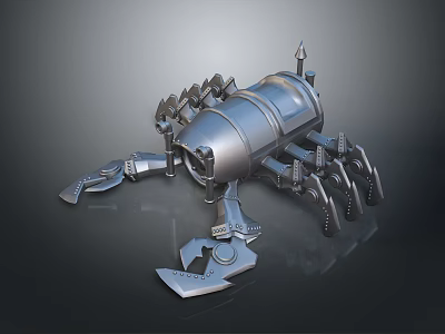 Robot Spider Robot Mecha Spider Science Fiction Spider Mechanical Spider Battery Spider Tower Defense 3d model