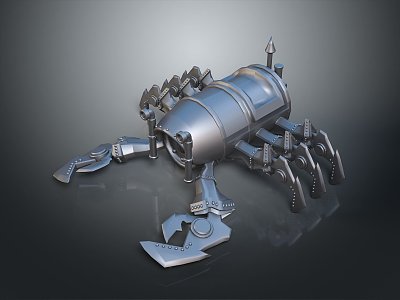 Robot Spider Robot Mecha Spider Science Fiction Spider Mechanical Spider Battery Spider Tower Defense 3d model