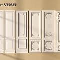 Various Decorative White Wall Panels With Different Design Patterns And Styles 3d model