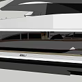 Luxury Modern Yacht Exterior Design With White Hull Upper Deck And Open Lounge