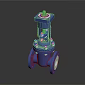 High Performance Blue Industrial Valve With Flange Connections And Metal Handle