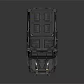 Gray Armored Military Vehicle With Rugged Design And Roof Mounted Equipment