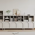 Modern Bookcase Locker 3d model