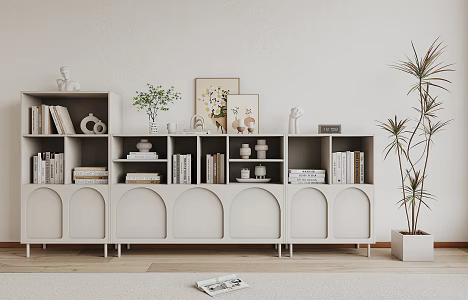 Modern Bookcase Locker 3d model