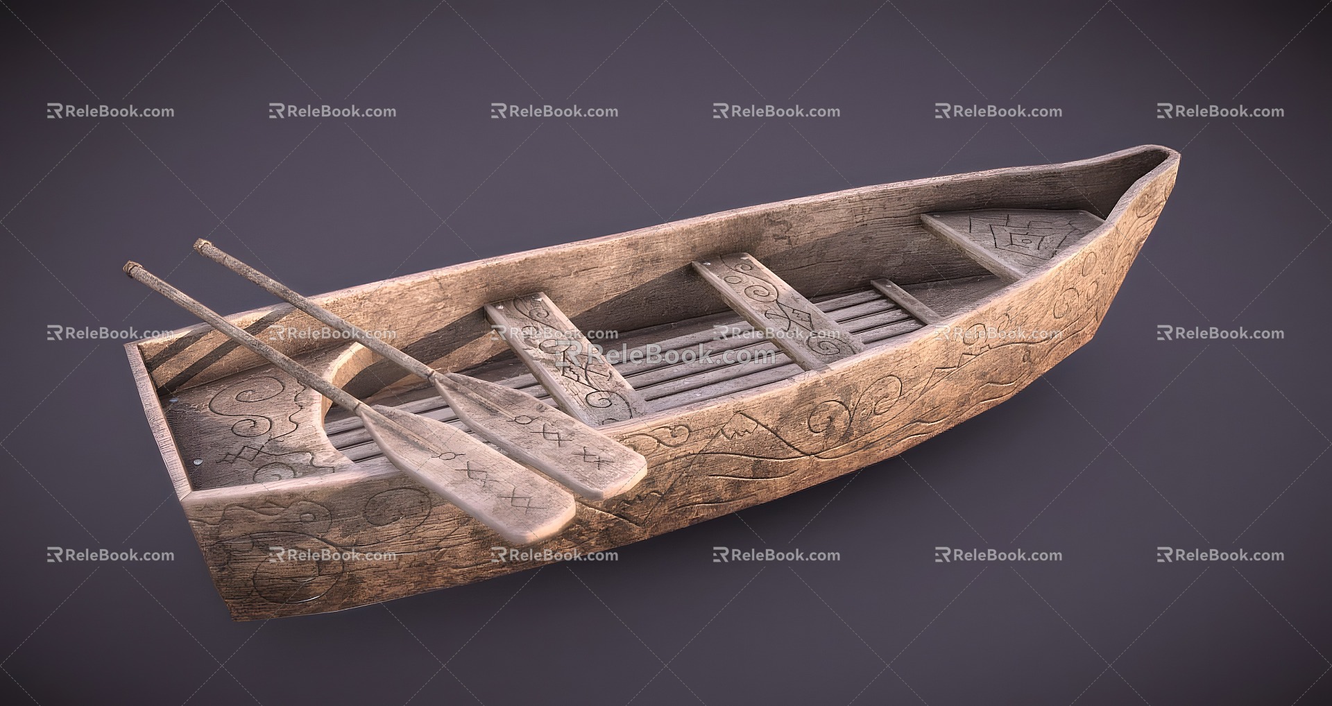 Modern Wooden Boat 3d model