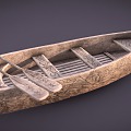 Modern Wooden Boat 3d model