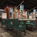 HeFu Noodle Restaurant Interior With Traditional Chinese Decor Wooden Screens And Dining Tables