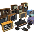 Vintage Televisions Collection Featuring Various Classic Designs And Retro Styles