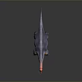 Long Neck Dinosaur Model With Red And Yellow Neck Gray Body And Long Tail Standing