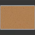 Wooden Cork Bulletin Board With White Frame And Red Push Pins For Office Home Use