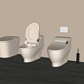 Modern White Toilet Bathroom Interior Design With Sleek Lines And Minimalist Style