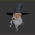 Gandalf Wizard figures game characters 3d model