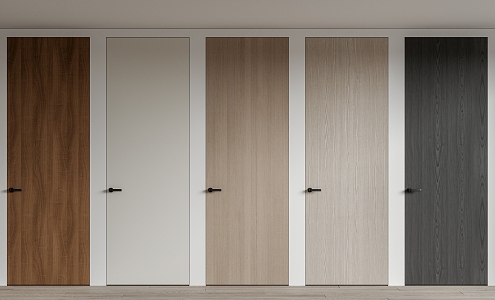 Modern Minimalist Door Single Door Invisible Door Top Door 3d model