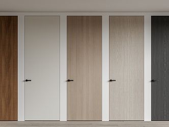 Modern Minimalist Door Single Door Invisible Door Top Door 3d model