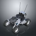 Modern Off Road Vehicle With Four Wheels And Dual Antennas Design