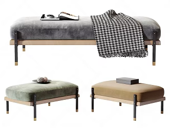 Modern sofa stool 3d model