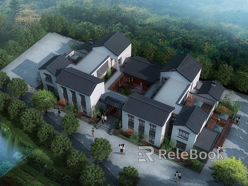 Chinese single-family villa rural villa model