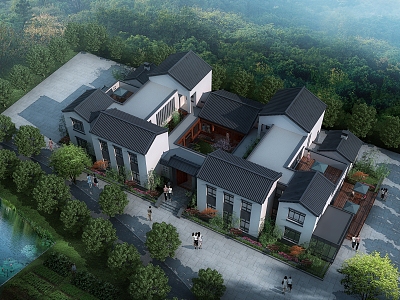 Chinese single-family villa rural villa model