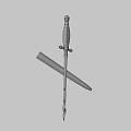 Decorative Wooden Weapon Sword With Metal Blade And Classic Scabbard Handle