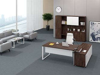 modern office supervisor office 3d model